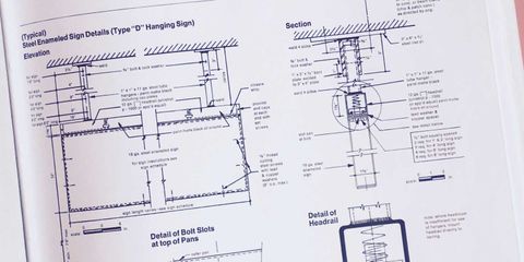 Blueprint for NYC signage